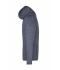 Men Men's Knitted Fleece Hoody Denim-melange/black 8044