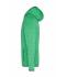 Men Men's Knitted Fleece Hoody Green-melange/black 8044