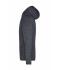 Heren Men's Knitted Fleece Hoody Donker-melange/zwart 8044