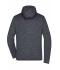 Heren Men's Knitted Fleece Hoody Donker-melange/zwart 8044