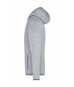 Heren Men's Knitted Fleece Hoody Licht melange/carbon 8044