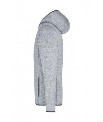Heren Men's Knitted Fleece Hoody Licht melange/carbon 8044