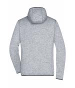 Heren Men's Knitted Fleece Hoody Licht melange/carbon 8044