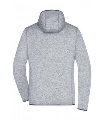 Heren Men's Knitted Fleece Hoody Licht melange/carbon 8044