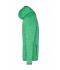 Herren Men's Knitted Fleece Hoody Green-melange/black 8044