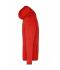 Men Men's Knitted Fleece Hoody Red-melange/black 8044