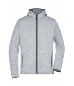 Heren Men's Knitted Fleece Hoody Licht melange/carbon 8044