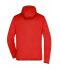 Heren Men's Knitted Fleece Hoody Rood-melange/zwart 8044