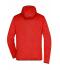Herren Men's Knitted Fleece Hoody Red-melange/black 8044
