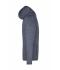 Heren Men's Knitted Fleece Hoody Denim-melange/zwart 8044