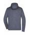 Heren Men's Knitted Fleece Hoody Denim-melange/zwart 8044