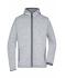 Homme Veste à capuche en tricot polaire homme Gris mélange/carbone 8044