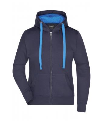 Damen Ladies' Hooded Jacket Navy/cobalt 8049