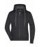 Dames Ladies' Hooded Jacket Zwart/carbon 8049