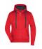 Dames Ladies' Hooded Jacket Rood/carbon 8049