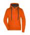 Dames Ladies' Hooded Jacket Donkeroranje/carbon 8049