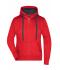 Damen Ladies' Hooded Jacket Red/carbon 8049