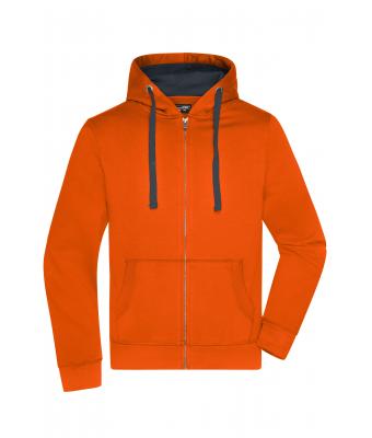 Men Men's Hooded Jacket Dark-orange/carbon 8050