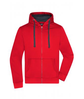 Men Men's Hooded Jacket Red/carbon 8050