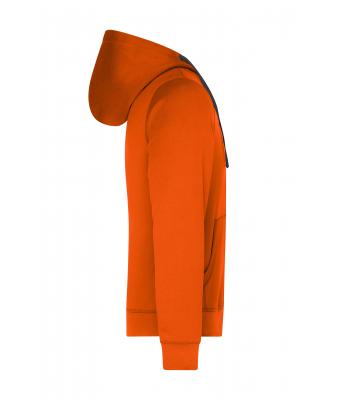 Homme Sweat-shirt à capuche déperlant homme Orange-foncé/carbone 8050