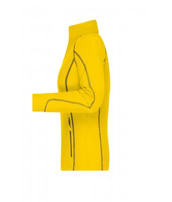 Damen Ladies' Structure Fleece Jacket Yellow/carbon 8051