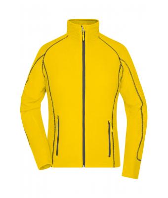 Damen Ladies' Structure Fleece Jacket Yellow/carbon 8051