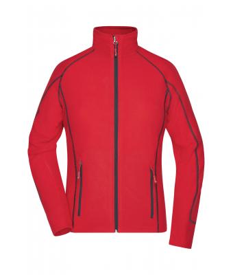Damen Ladies' Structure Fleece Jacket Red/carbon 8051