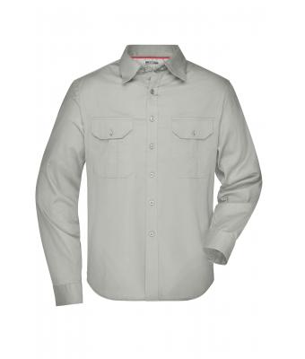 Men Men's Travel Shirt Roll-up Sleeves Chalk 7528