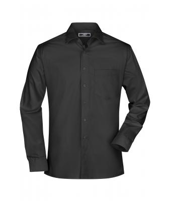 Men Men's Business Shirt Long-Sleeved Black 7530