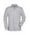 Herren Men's Business Shirt Long-Sleeved Light-grey 7530