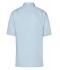 Herren Men's Business Shirt Short-Sleeved Light-blue 7531