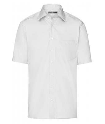 Herren Men's Business Shirt Short-Sleeved White 7531