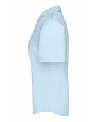 Damen Ladies' Business Blouse Short-Sleeved Light-blue 7533