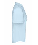 Damen Ladies' Business Blouse Short-Sleeved Light-blue 7533