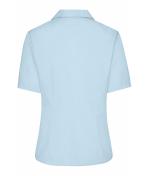 Damen Ladies' Business Blouse Short-Sleeved Light-blue 7533