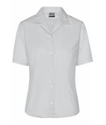 Damen Ladies' Business Blouse Short-Sleeved Light-grey 7533
