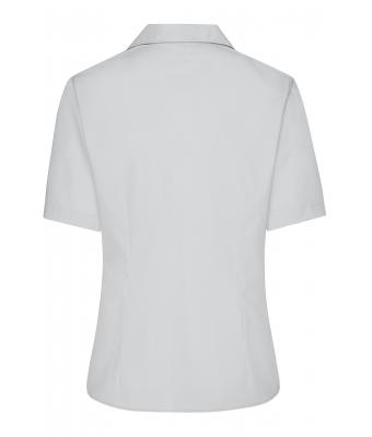 Damen Ladies' Business Blouse Short-Sleeved Light-grey 7533