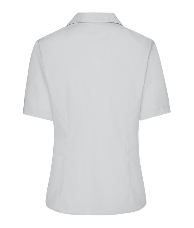 Dames Ladies' Business Blouse Short-Sleeved Lichtgrijs 7533