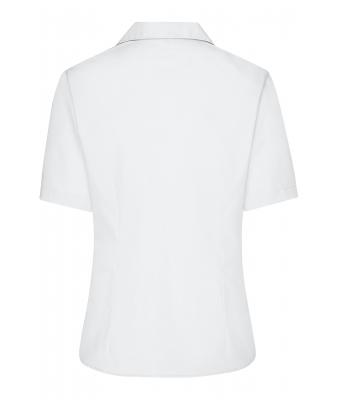 Damen Ladies' Business Blouse Short-Sleeved White 7533