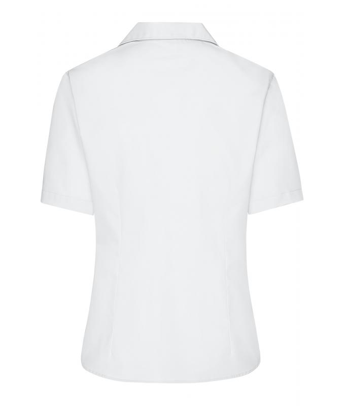 Dames Ladies' Business Blouse Short-Sleeved Wit 7533