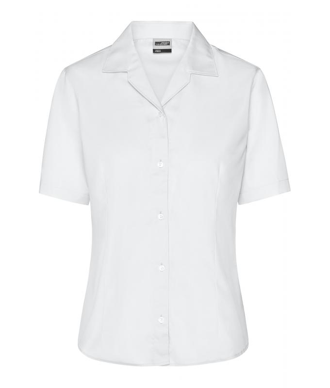 Dames Ladies' Business Blouse Short-Sleeved Wit 7533
