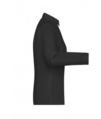 Damen Ladies' Long-Sleeved Blouse Black 7965
