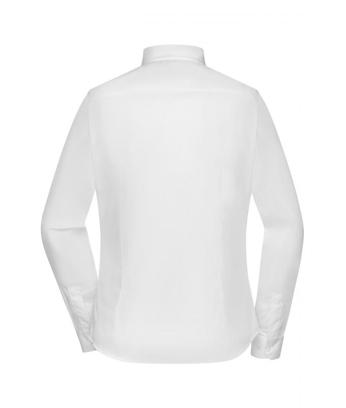 Damen Ladies' Long-Sleeved Blouse White 7965