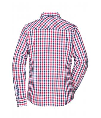 Damen Ladies' Checked Blouse Navy/red-navy-white 8053