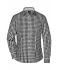 Dames Ladies' Checked Blouse Zwart/wit 8053