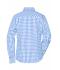 Dames Ladies' Checked Blouse Gletsjer blauw/wit 8053