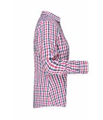 Dames Ladies' Checked Blouse Navy/rood-navy-wit 8053