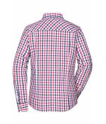 Dames Ladies' Checked Blouse Navy/rood-navy-wit 8053