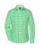 Dames Ladies' Checked Blouse Groen/wit 8053