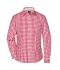 Dames Ladies' Checked Blouse Rood/wit 8053